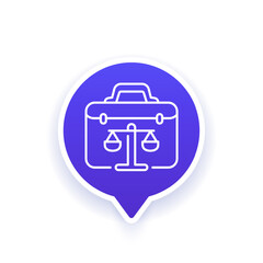 legal case icon in line style