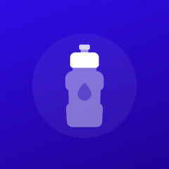 Reusable water bottle icon, transparent design
