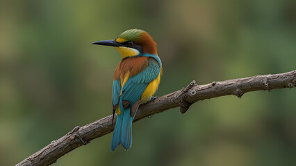 Obraz premium bee eater perched on a branch