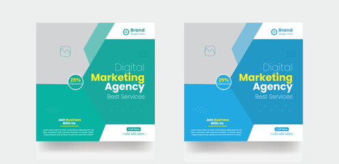 Digital marketing business Social media post template