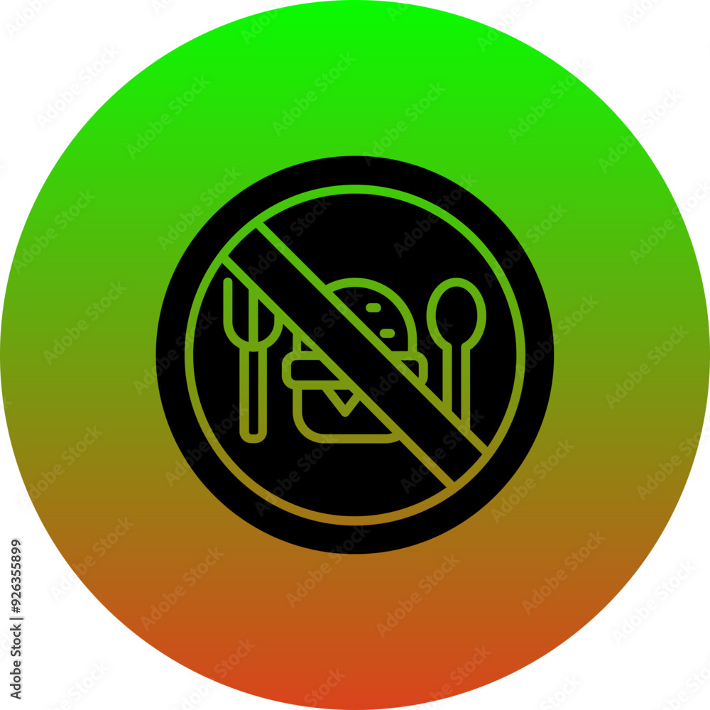 Poster no food icon