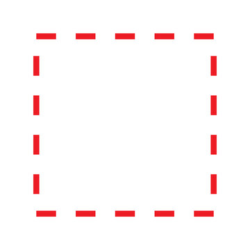 recommend clip art: Red Dashed Stroke Square frame Icon for Graphic and Design Elements