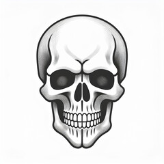 Fototapeta premium minimalistic vector icon of skull, halloween holiday night theme, logo template for use