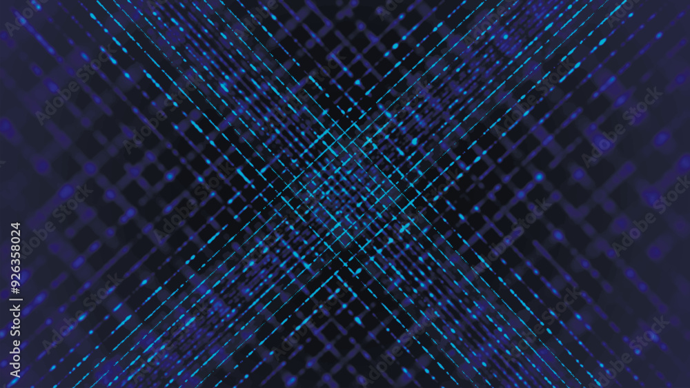 Poster futuristic background of lines. rays in the form of dotted points. abstract geometric, technological