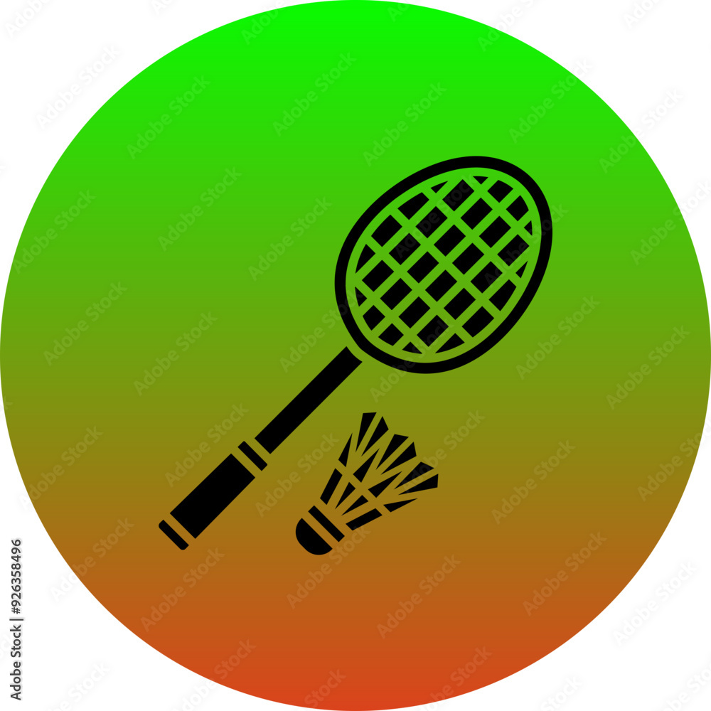 Sticker Badminton Icon