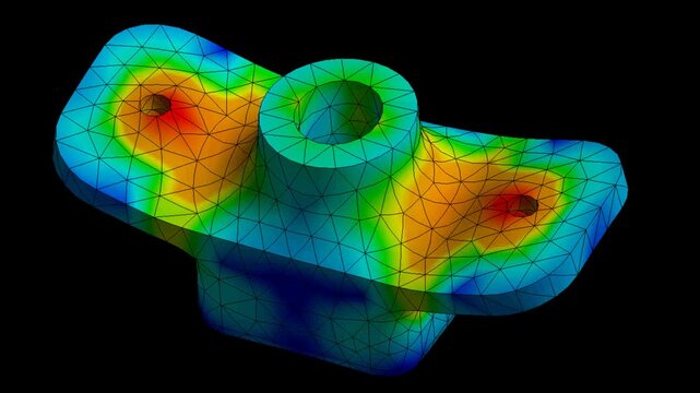 Mechanic simulation engineering - Stress and breakpoint analysis of mech part under force and moment conditions
