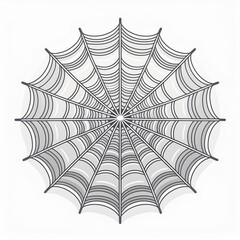 Fototapeta premium minimalistic vector icon of spider web, halloween holiday night theme, logo template for use