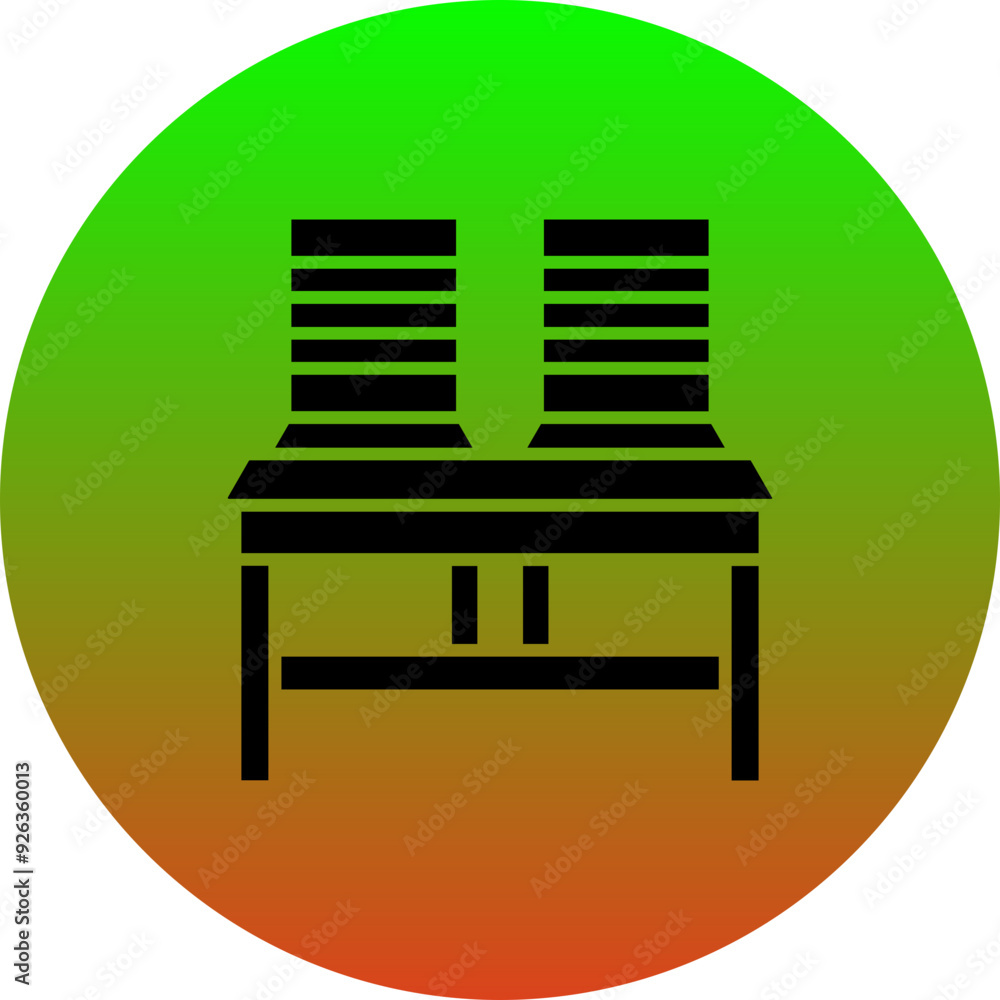 Sticker table and chair icon