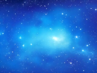 Obraz premium Bright Blue Nebula with Stars in a Smooth Glowing Space Background 
