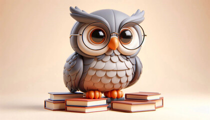 owl and books