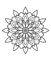 Ornamental luxury mandala pattern . mandala design for coloring book, relaxing and easy mandala art for tattoo design, vector mandala design