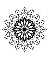 Ornamental luxury mandala pattern . mandala design for coloring book, relaxing and easy mandala art for tattoo design, vector mandala design