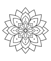 Ornamental luxury mandala pattern . mandala design for coloring book, relaxing and easy mandala art for tattoo design, vector mandala design