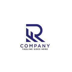 Illustration modern initials FR is combined into a new form logo design