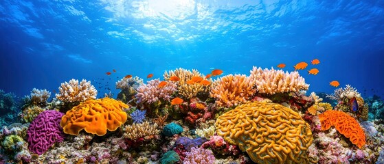 Vibrant Underwater Coral Reef Scene