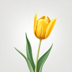 Naklejka premium Bright yellow tulip