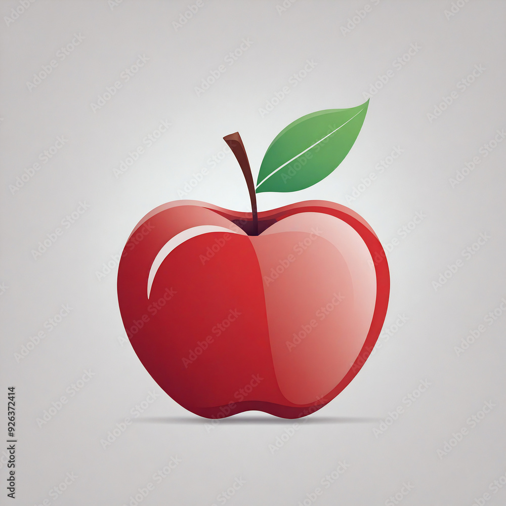 Wall mural Vibrant red apple