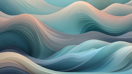 Schlichte Linien und einfache Formen Hintergrund - Pastelltöne - Wellen