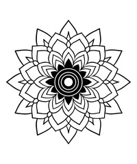 Mandala. Round Ornament Pattern.Vector abstract mandala pattern. Art on the wall. Coloring book Lace pattern The tattoo. Design for a wallpaper Paint shirt and tile Sticker Design, Decorative circle o