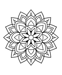Mandala. Round Ornament Pattern.Vector abstract mandala pattern. Art on the wall. Coloring book Lace pattern The tattoo. Design for a wallpaper Paint shirt and tile Sticker Design, Decorative circle o