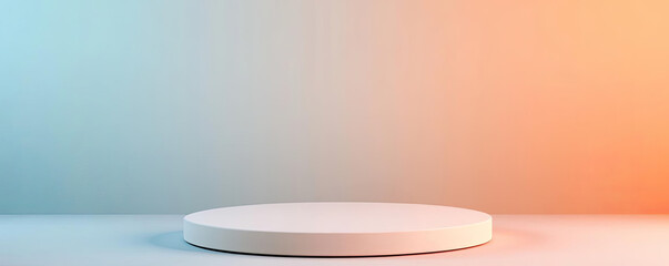 Minimalist 3D pedestal with soft gradient lighting, product 3D background, modern and sleek