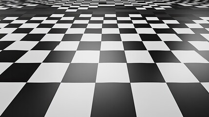 Naklejka premium Black and white checkerboard pattern, high contrast background