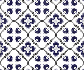 Oreintal Flora Damask Seamless pattern embroidery, Indian style. art ornament print.Design for carpet, cover.wallpaper, wrapping, fabric, clothing