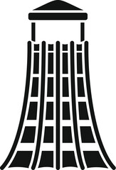 Tall playground slide tower with multiple slides is perfect for children to enjoy outdoor activities