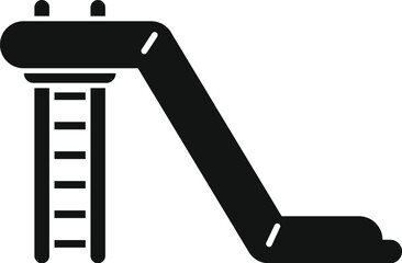 Classic playground slide featuring a sturdy ladder for climbing and a smooth, sloping surface for thrilling rides