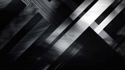 Fototapeta premium Monochrome abstract background with overlapping lines and shapes