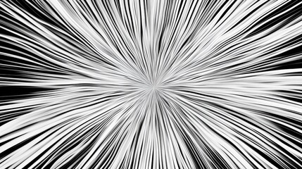 Monochrome abstract starburst pattern, energetic and bold design
