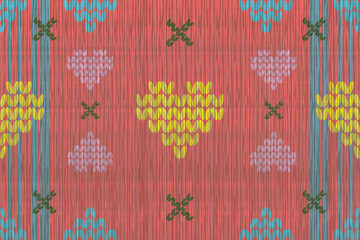 Ethnic Tribal wool rug oriental style seamless pattern for fabric textile carpet industry,decorating.