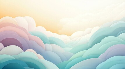 Fototapeta premium Dreamy Abstract Clouds in Pastel Hues and Soft Light