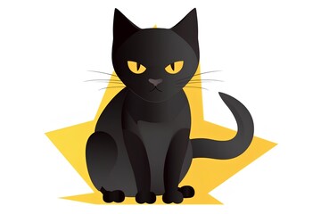 Obraz premium black and white cat