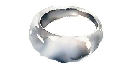A silver gray stain ring