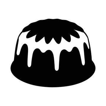 recommend clip art: Pound cake black and white silhouette illustration