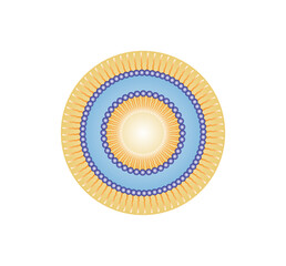 Multilayer nanoemulsion, a mixture of two immiscible liquids. Water and oil, Immiscible liquids, continuous phase, Dispersed phase. Emulsification, emulsifier. Vector illustration.