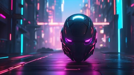 Cyberpunk-inspired backdrop material with futuristic technology with a light and line effect