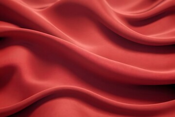 Obraz premium Abstract red fabric with soft, flowing curves.