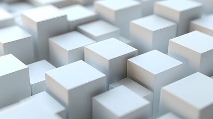 Harmonious Overlapping White Squares with Subtle Shadow Effects and Dimensionality