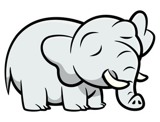 Baby Elephant cartoon characters. Best for sticker, decoration, logo, and mascot with nursery themes