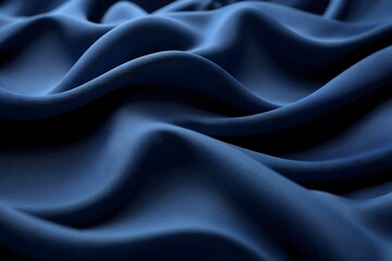 Obraz premium Abstract blue fabric texture with soft, flowing waves.
