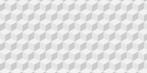 Minimal vector cubes geometric tile and mosaic wall grid backdrop digital hexagon technology wallpaper background. white and gray block cube structure backdrop grid triangle texture vintage design.