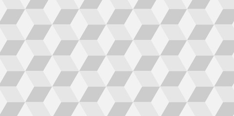 Minimal vector cubes geometric tile and mosaic wall grid backdrop digital hexagon technology wallpaper background. white and gray block cube structure backdrop grid triangle texture vintage design.
