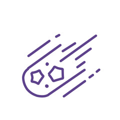 Space and planets line icon