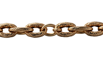 Obraz premium golden chain isolated on transparent background