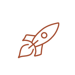 Space and planets line icon