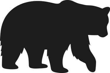 A Minimalist Bear Silhouette Vector