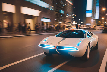 Naklejka premium cars in the city