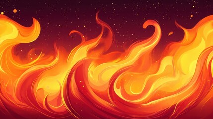 Abstract representation of flames in vibrant colors, evoking heat and energy.